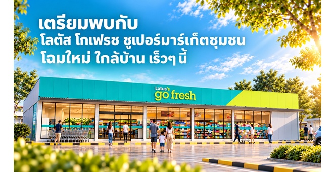 โลตัส โกเฟรช เร่งเครื่อง ขยายพื้นที่สาขาและความหลากหลายของสินค้า สู่ “ซูเปอร์มาร์เก็ตชุมชน” คาดกำลังซื้อปลายปีโต