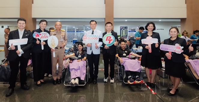 PTG - ศิริราช จัดหน่วยรับบริจาคเลือดเคลื่อนที่ เจาะกลุ่มกองทัพเรือ