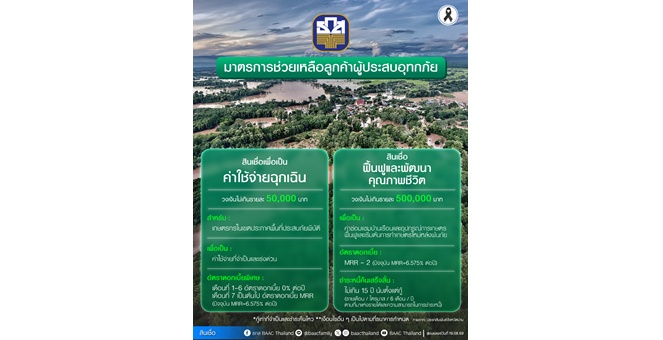 ธ.ก.ส. พร้อมอยู่เคียงข้างเกษตรกร เดินหน้าช่วยเหลือผู้ประสบอุทกภัยในพื้นที่จังหวัดน่าน ควบคู่กับการสนับสนุนเงินทุน ดอกเบี้ย 0% นาน 6 เดือน