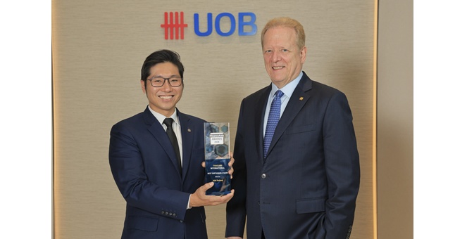 ยูโอบี ประเทศไทย รับรางวัล Best Sustainable Bank 2026 จาก FinanceAsia